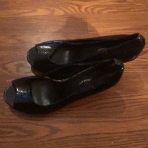 Lane Bryant Cloudwalkers Black Croc Print Heel 12